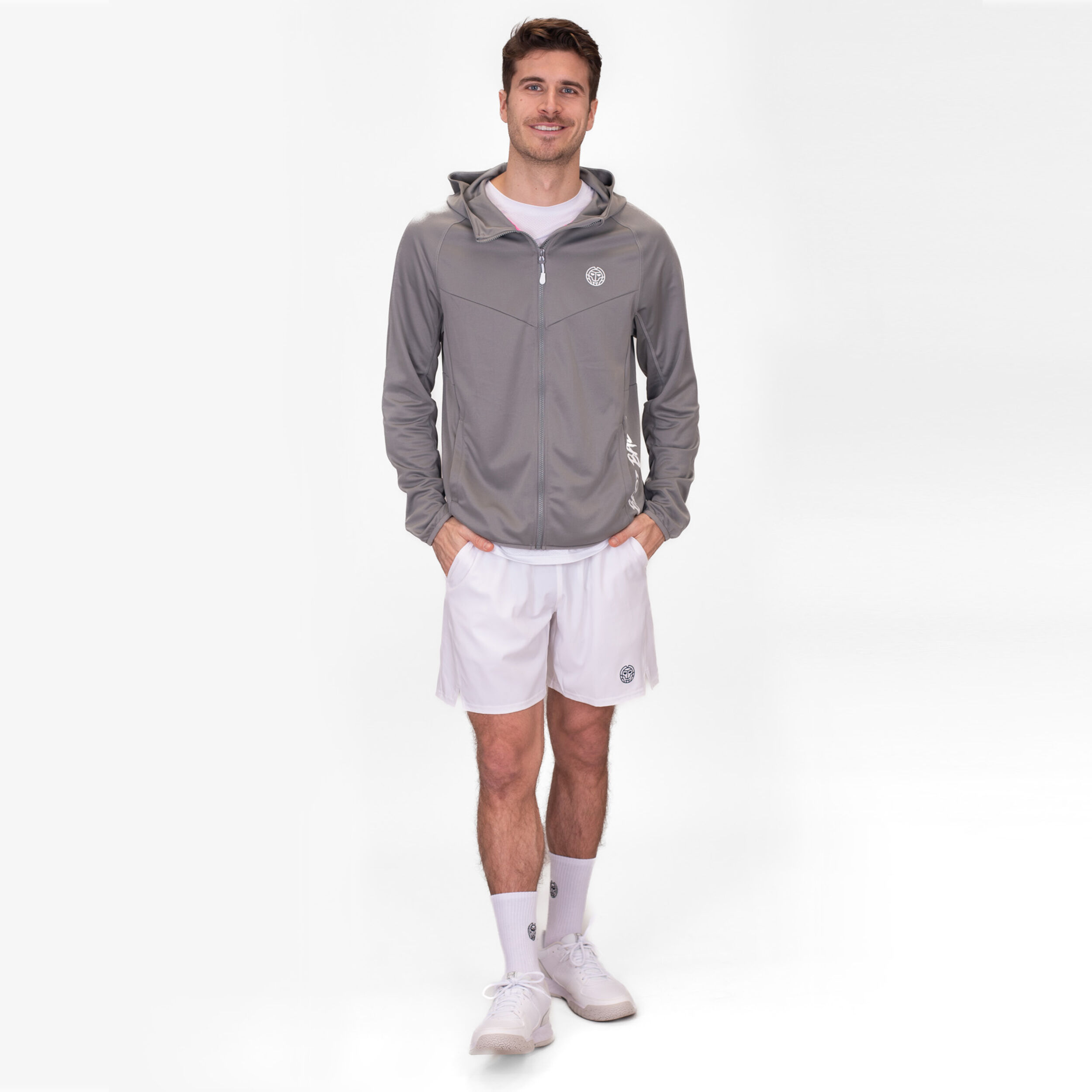 BIDI BADU Crew Hood Veste De Survêtement Hommes - Gris