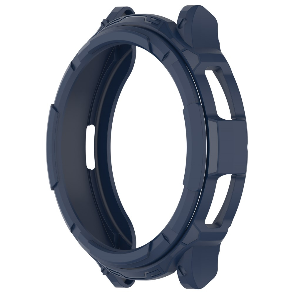 Samsung Galaxy Watch 6 Classic (43mm) Gummi Hülle Bumper mit Lünettenring - Blau