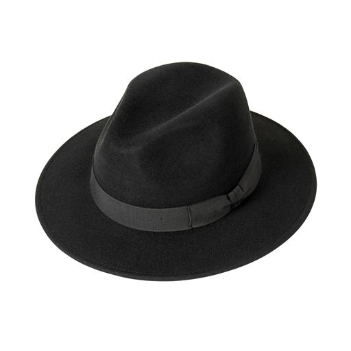 MJM Blue Line Brazil Wool/Cashmere Hat, Black, 56
