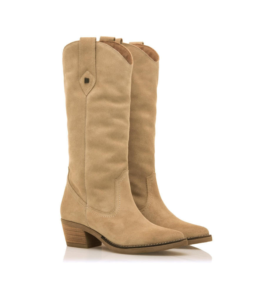 Botas Mustang Teo em couro bege
