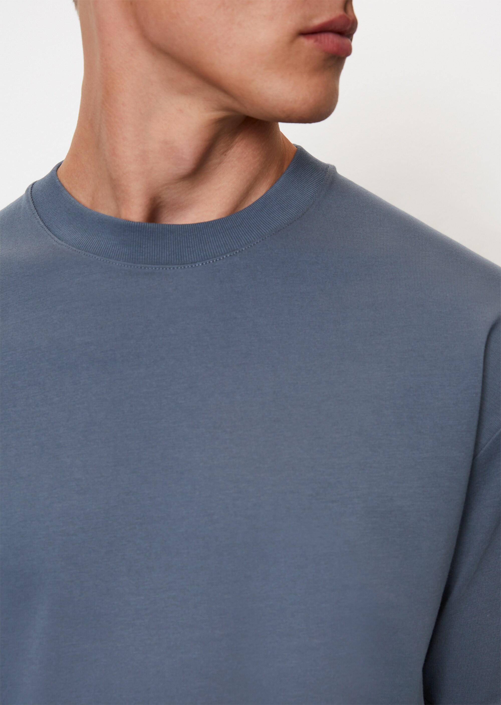 Rundhals-T-Shirt relaxed aus schwerem Heavy-Jersey
