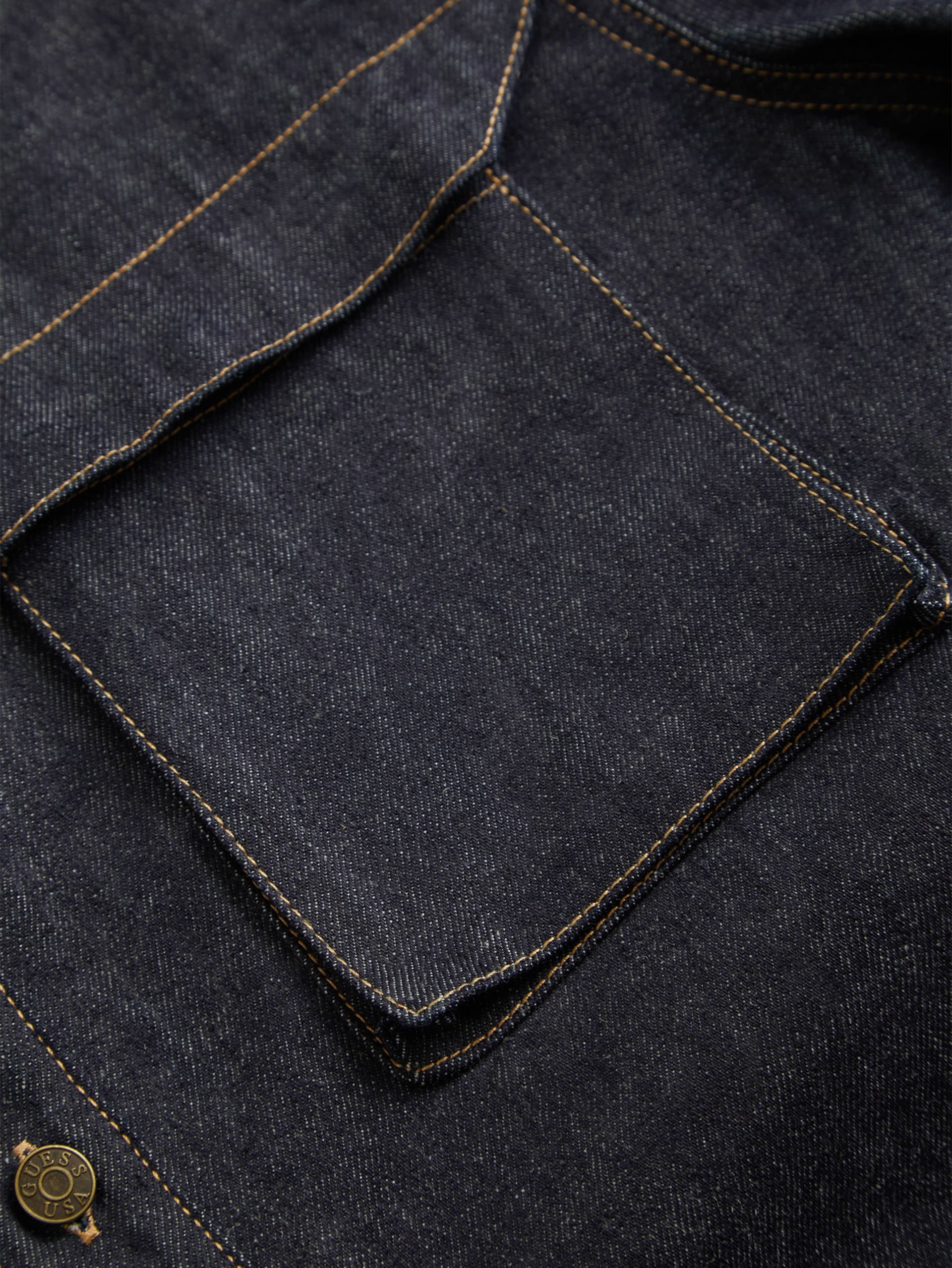 camisa utilitária de denim cru
