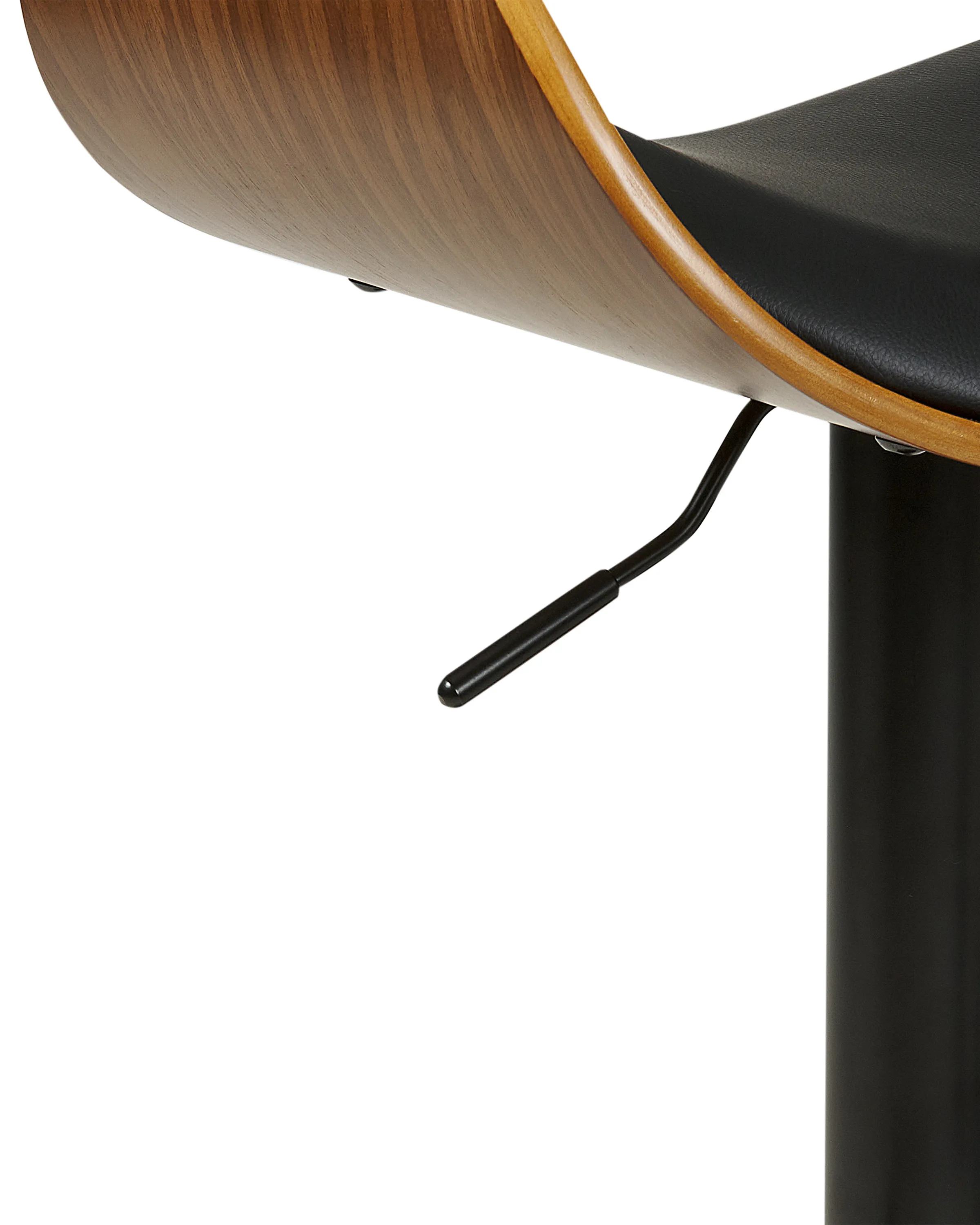 Set van 2 barstoelen BAKU II Kunstleer draaibaar Zwart