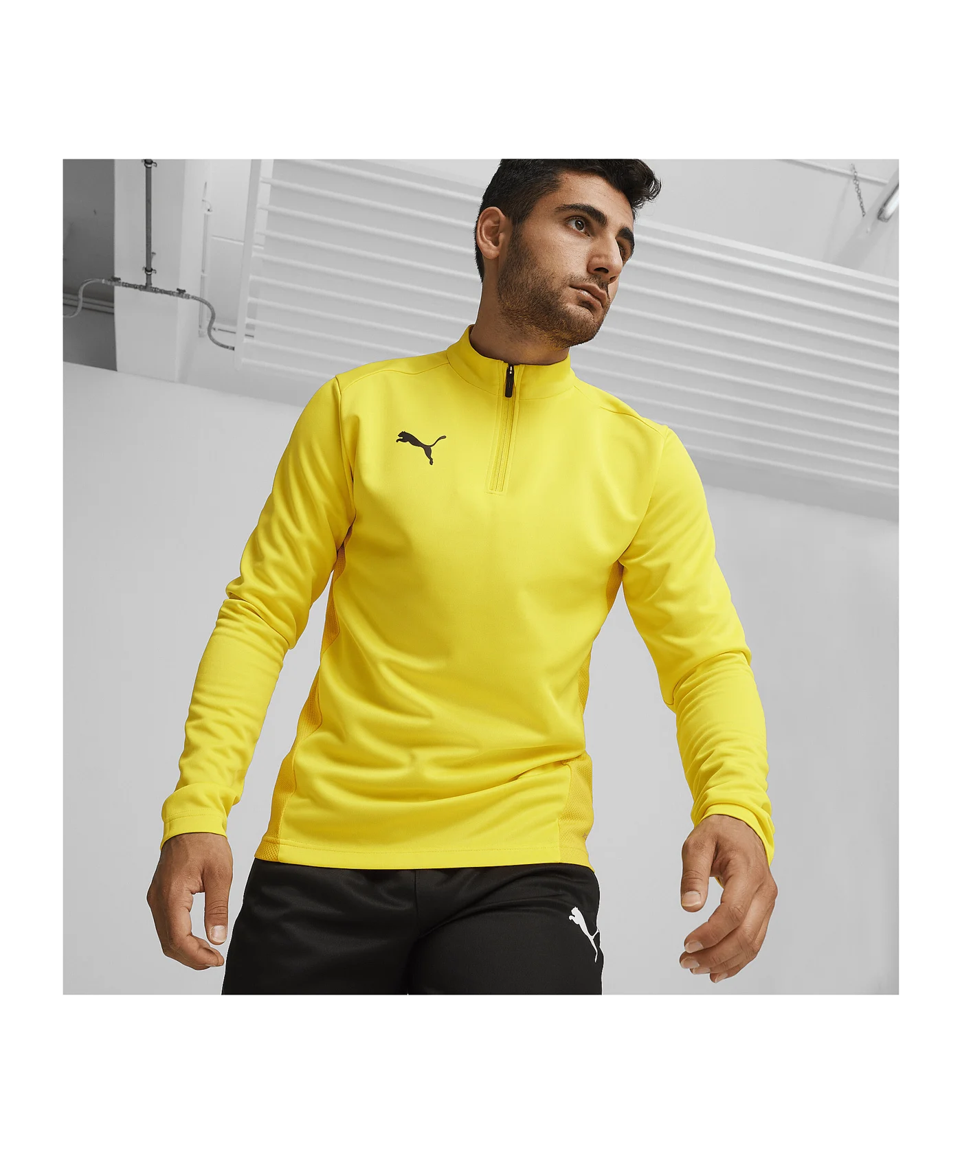 PUMA teamGOAL Training 1/4 Zip Sweatshirt Gelb F07