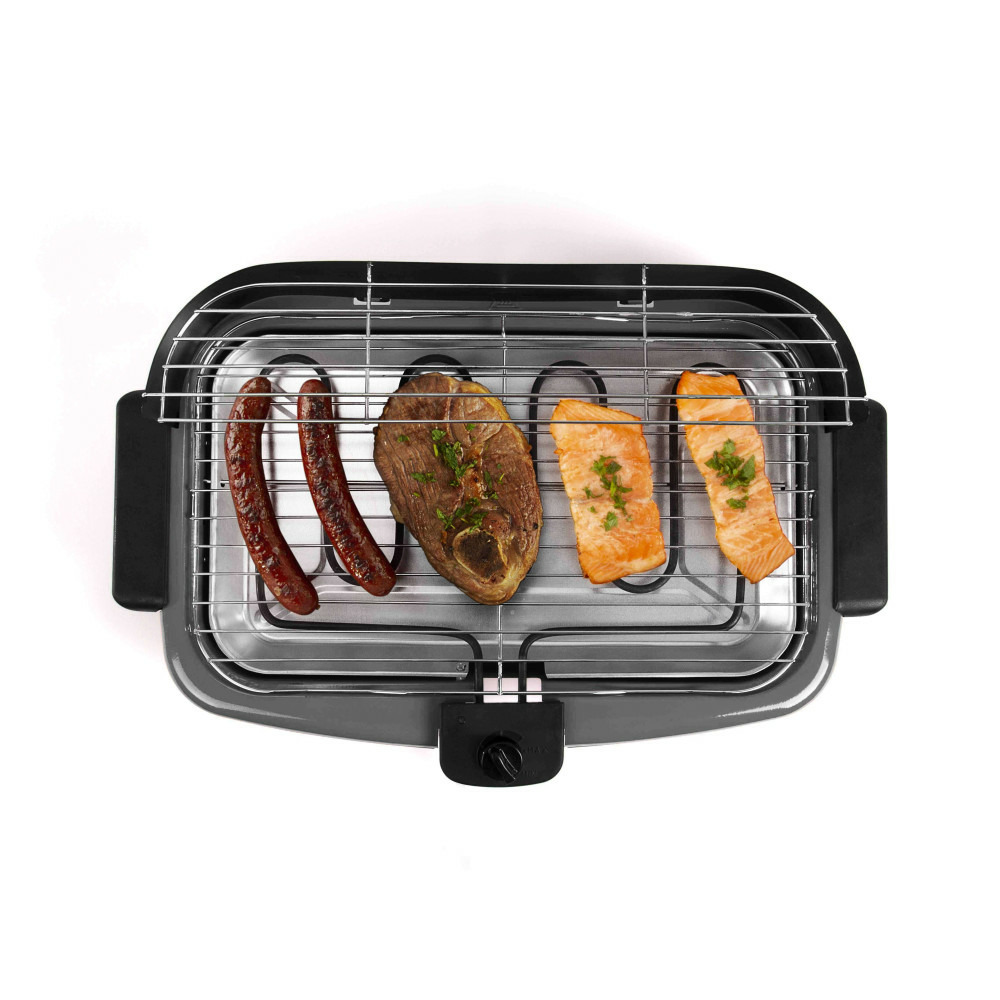 Barbecue sur pieds et gril de table électrique gris