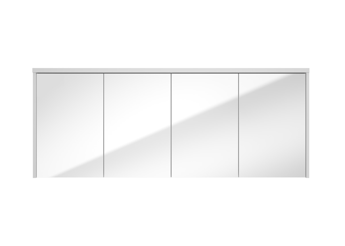 Fontana Basic spiegelkast 157cm met 4 deuren wit mat