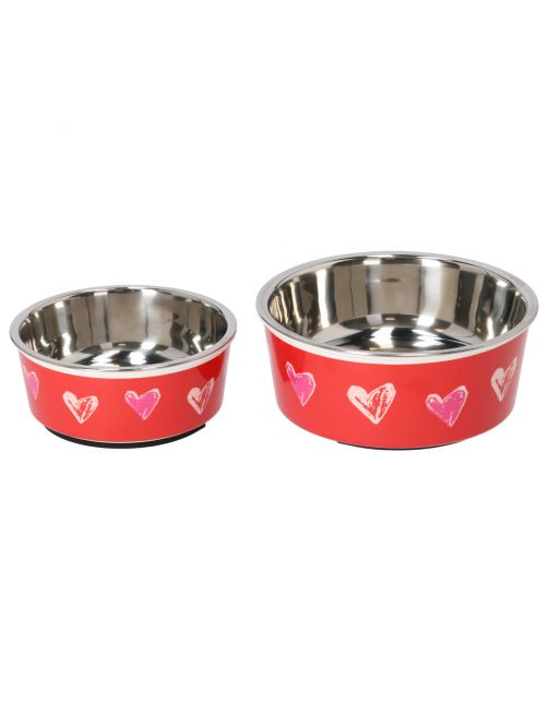 Adori Voerbak Lovely - Hondenvoerbak - Ø17.5x6 cm Rood