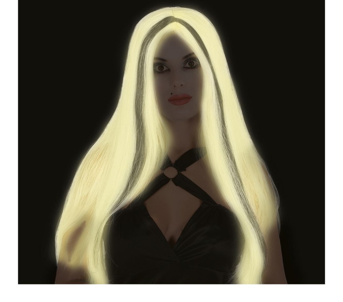 Halloween Pruik Lang Haar Glow In The Dark
