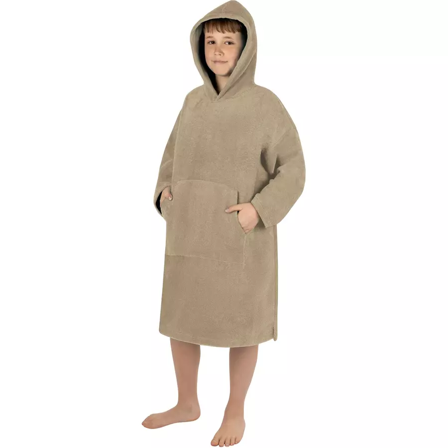 normani Kinder langarm Poncho Pichilemu Beige