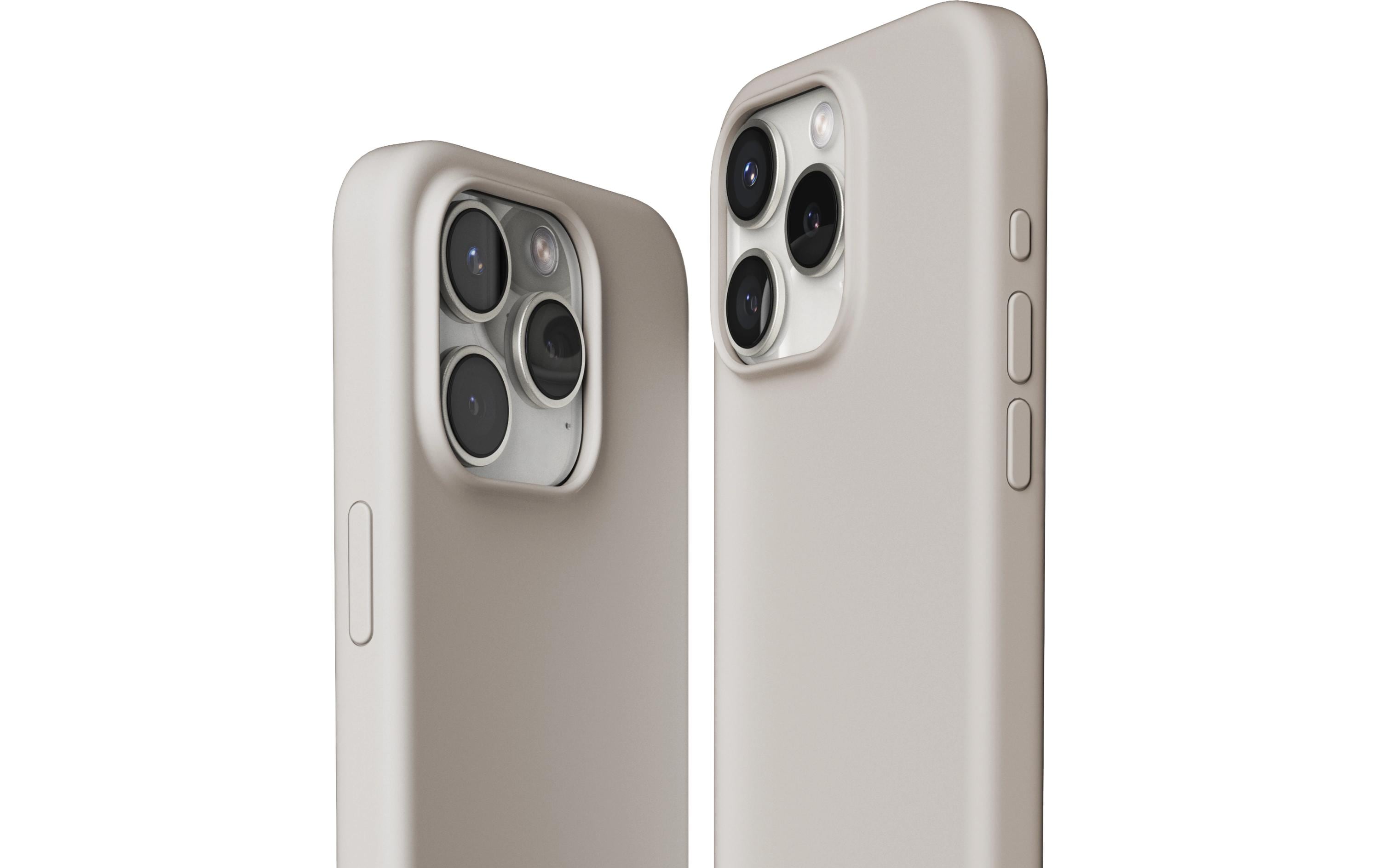 Back Cover Eco Silicone iPhone 15 Pro CreamSilicone Backcover für das Apple iPhone 15 Pro