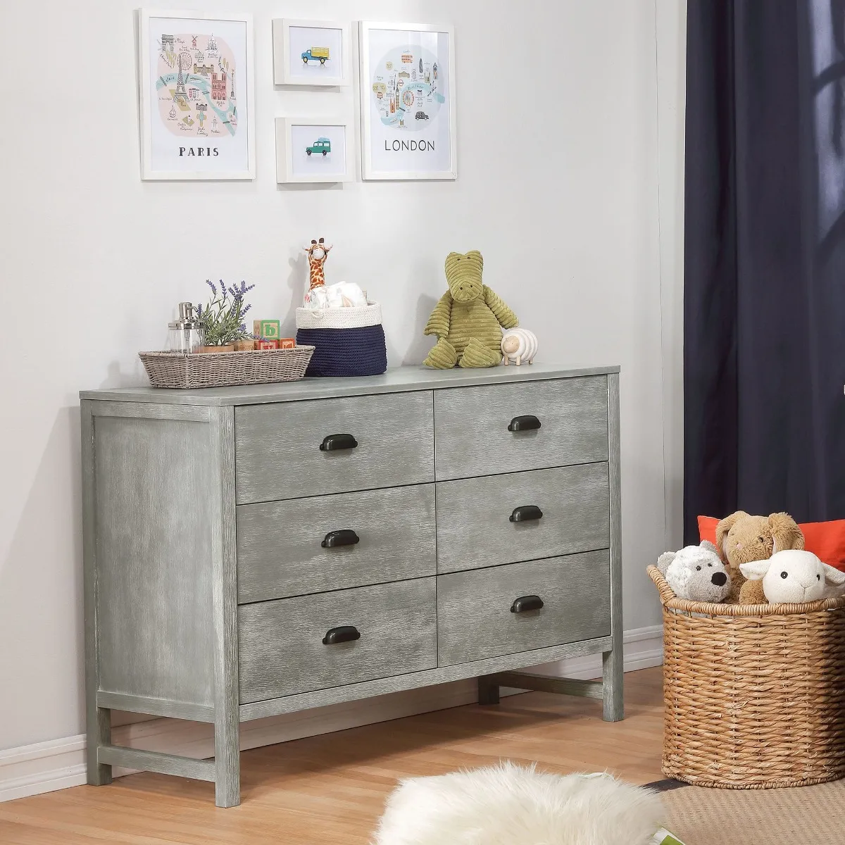 DaVinci Bureau 6 Tiroirs Fairway - Cottage Gris