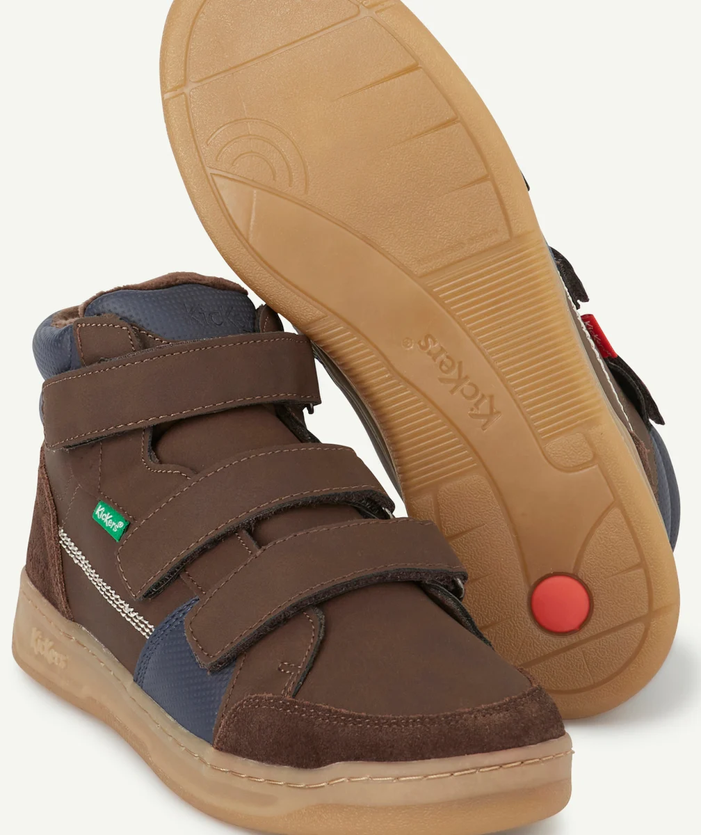 KICKERSBASKETS GARÇON KROISY MARRON FONCÉ