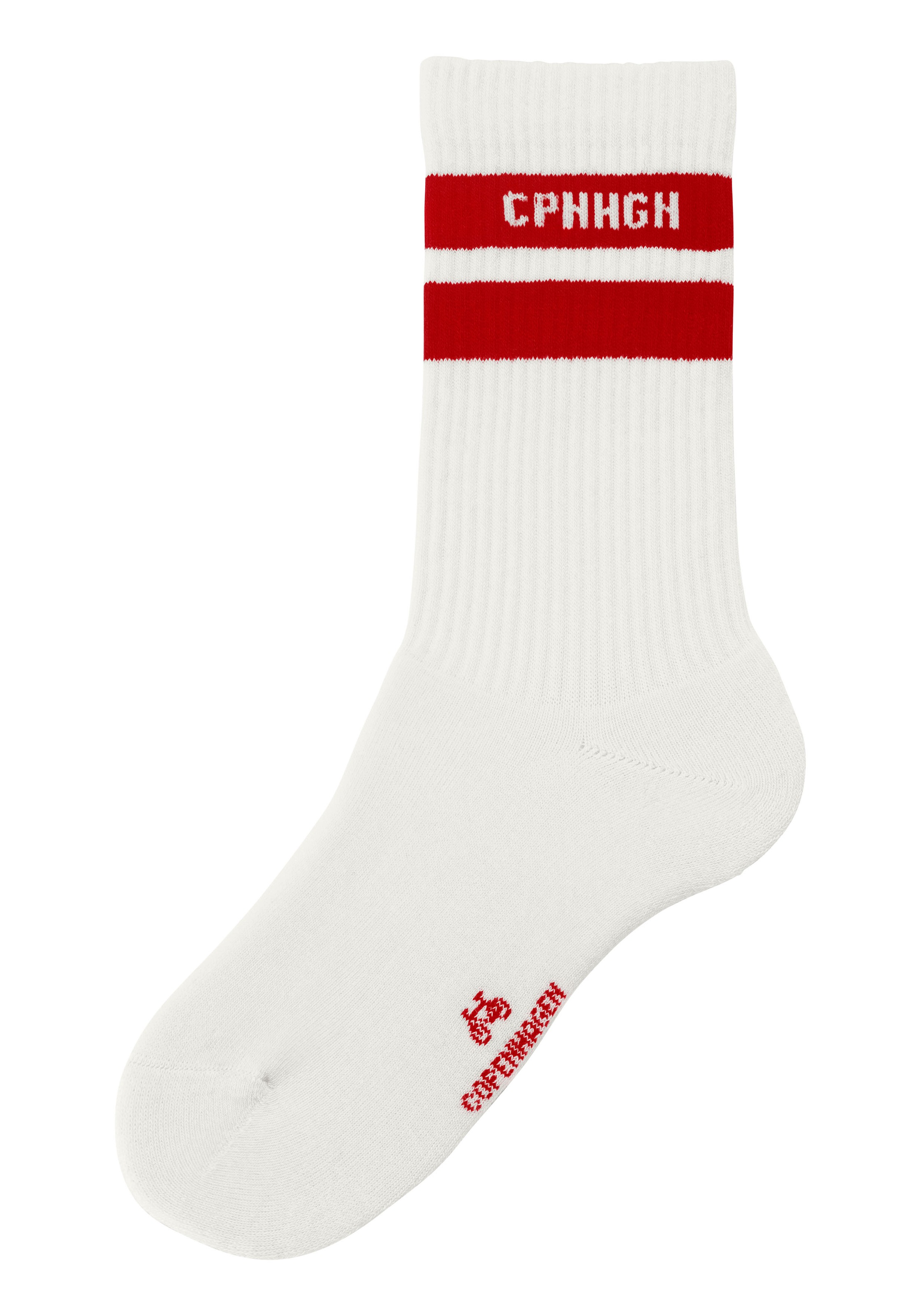 Copenhagen Studios Tennissocken Packung, 3 Paar tlg. mit Streifendesign und Vollfrottee