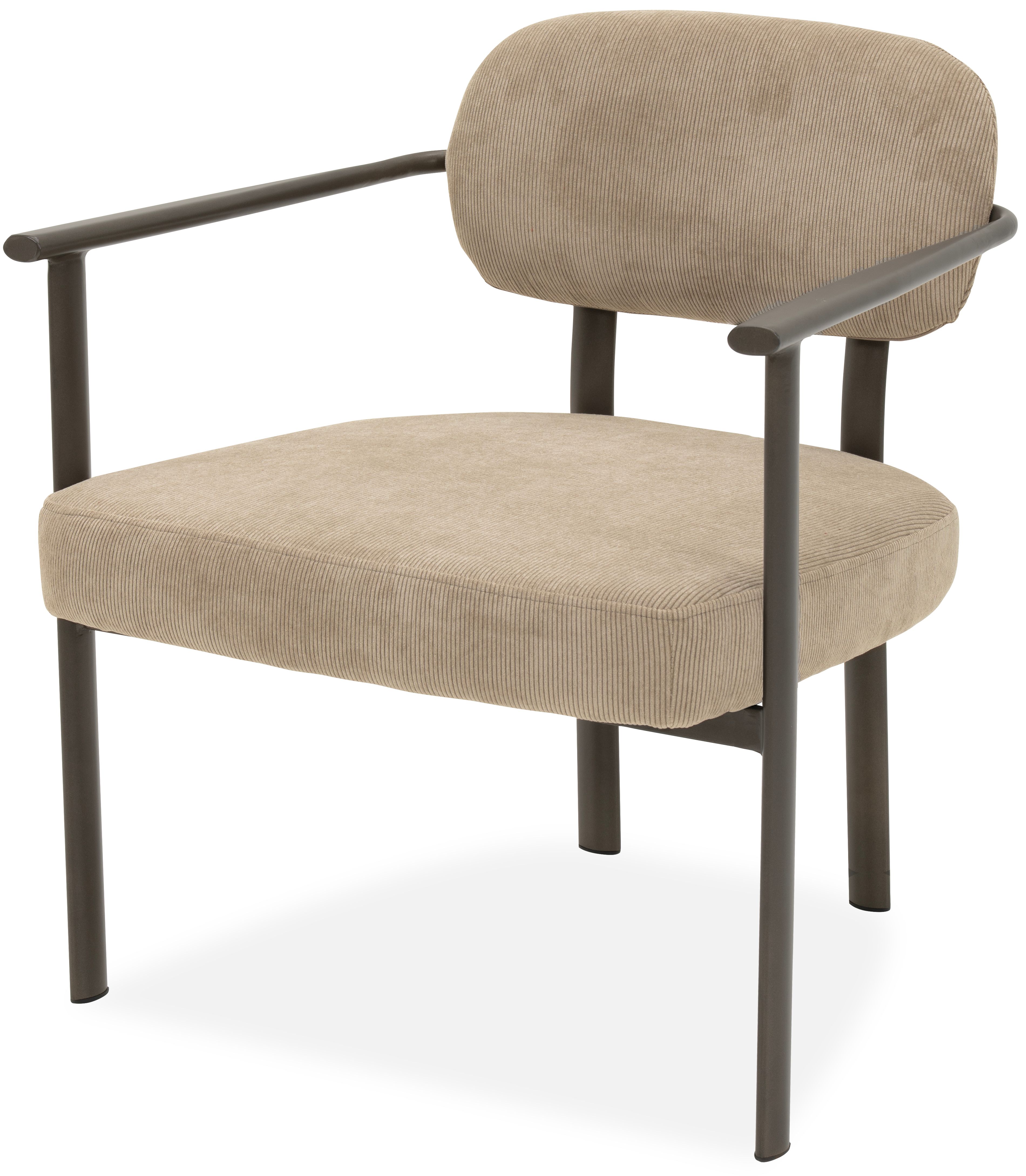 Fauteuil Wave Beige - Anodic Brown Indra B65 x D67 x H75 cm