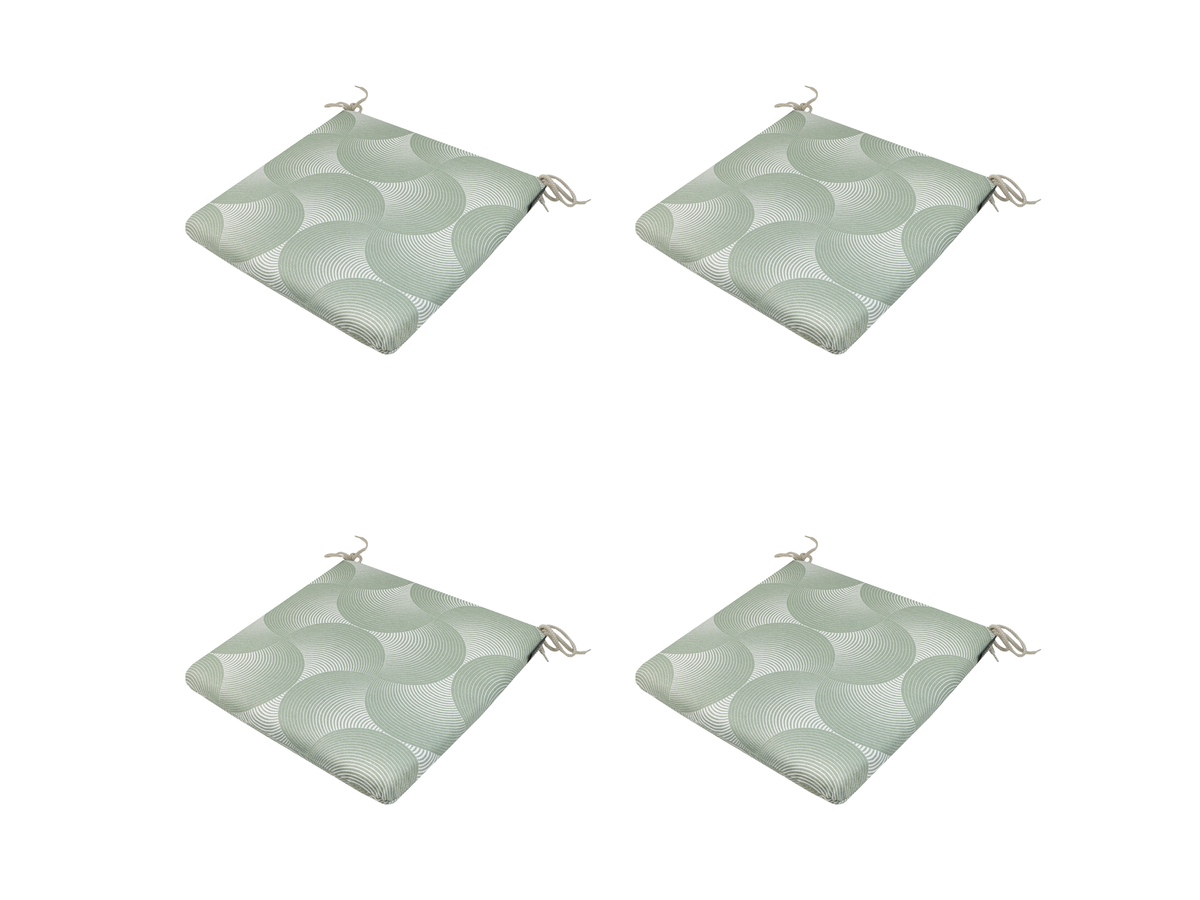 Madison Napels Green zitkussen - Set van 4
