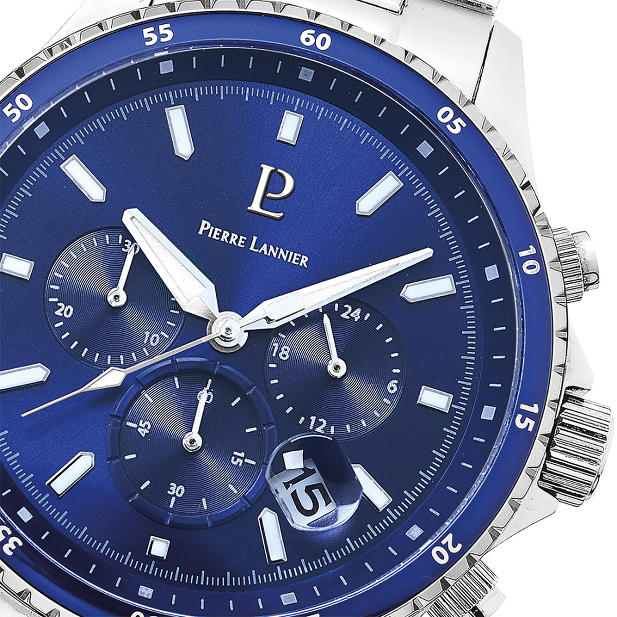 Montre PIERRE LANNIER Cronos homme chronographe bracelet acier