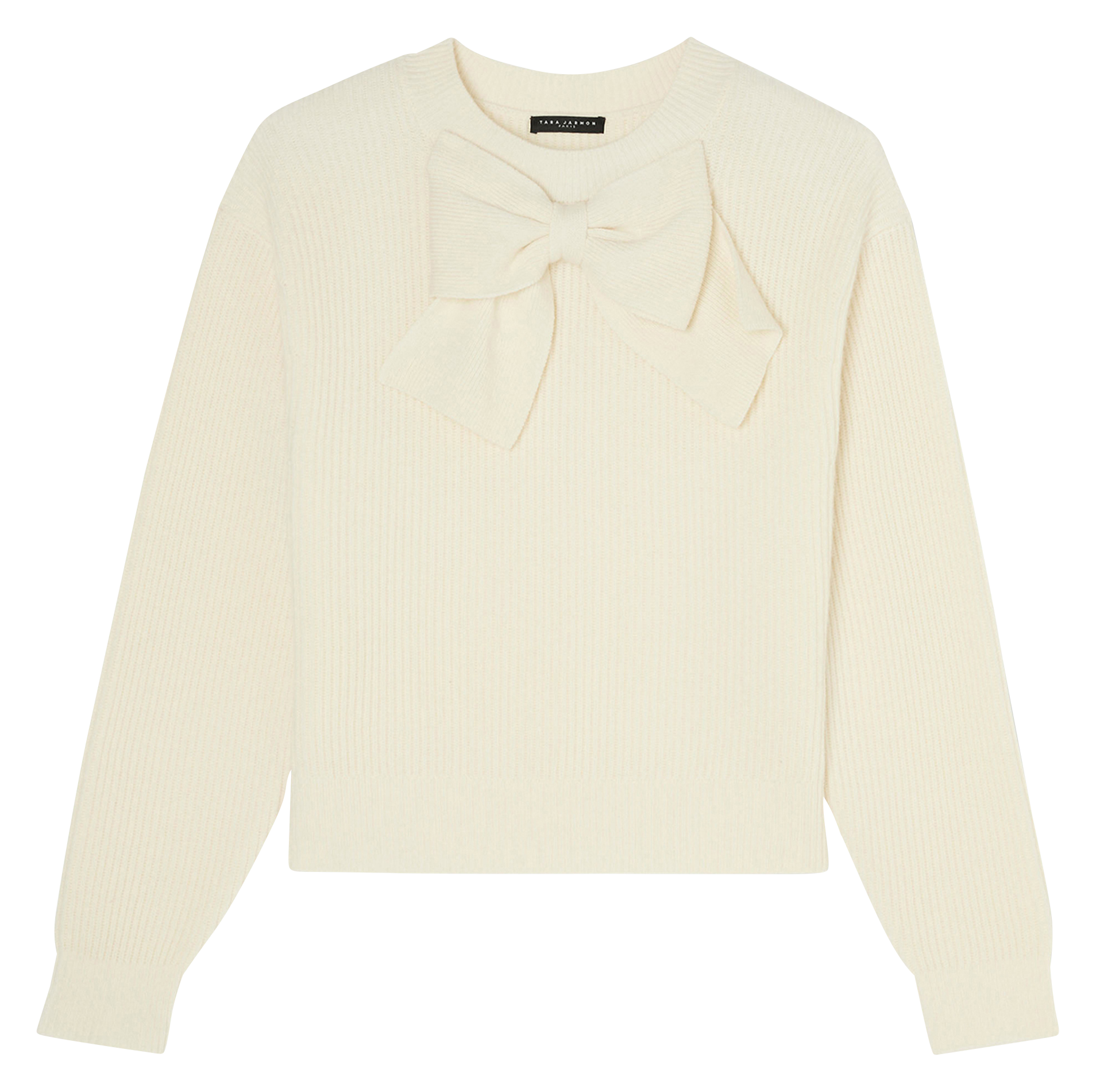 PHOEBE - Pull droit col rond en laine | Beige