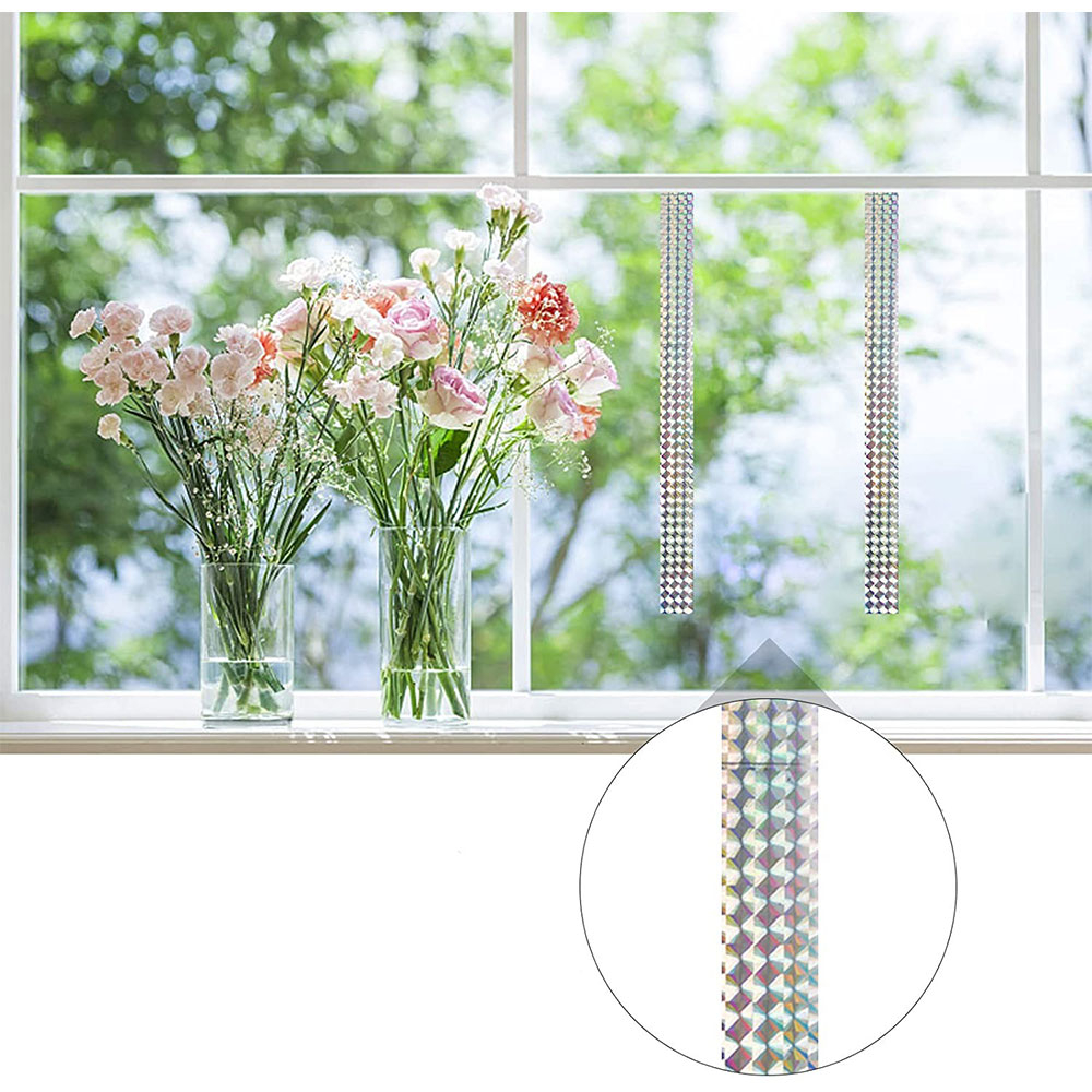 (2.5cmx90m) Holographisches Vogel Abwehrband Doppelseitige Licht Reflexion