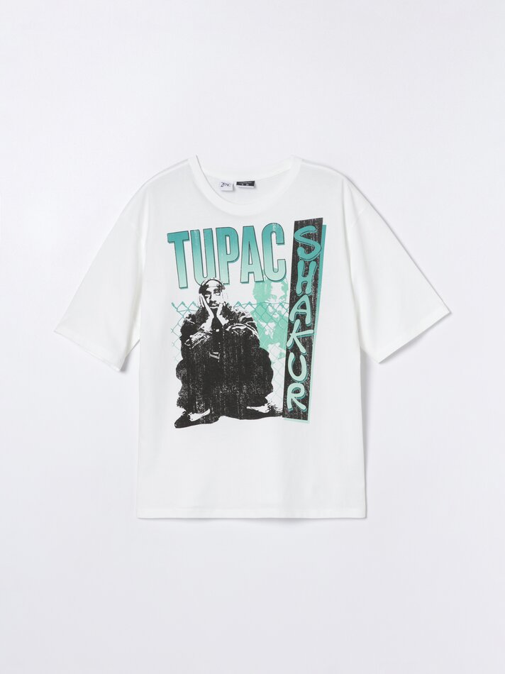 Camiseta Tupac Shakur Universal - Branca