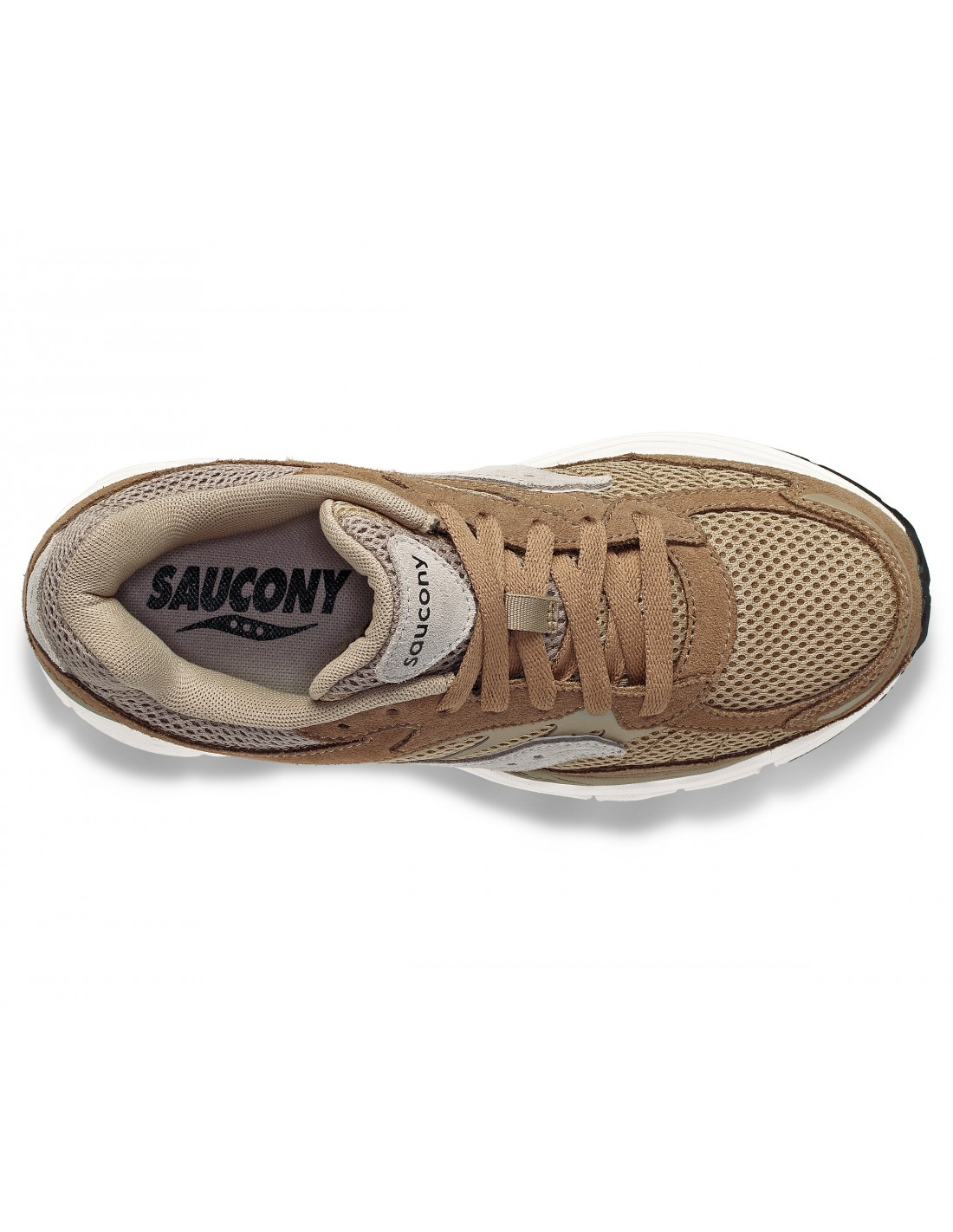 saucony Sneakers Running Femme Progrid Omni 9 Blanc/Marron