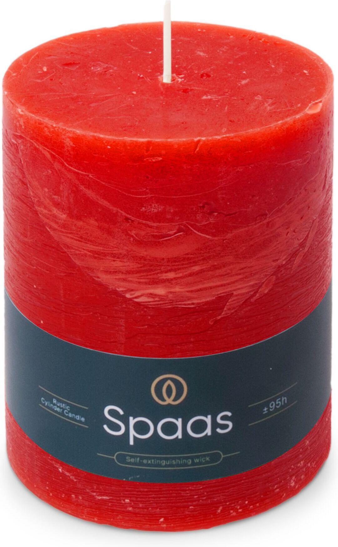 Spaas stompkaars Essential collection rood 95 uur D 10 H 13 cm