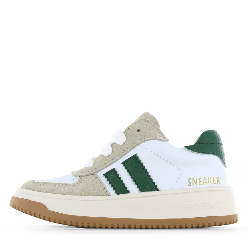 Shoesme wit-groene sneaker Microfiber leer, Suède | Jongens schoenen