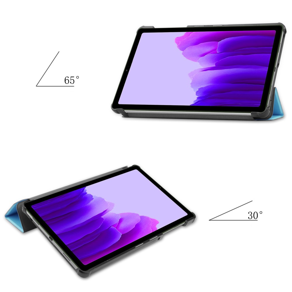 Samsung Galaxy Tab A7 Lite Leder Tasche Smart Cover Hülle - Hellblau