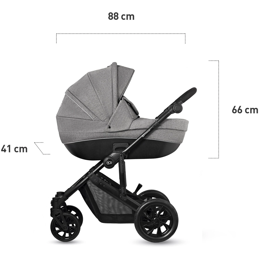 Kinderkraft Kinderwagen Prime Lite 3 in 1 Mink Pro Grey