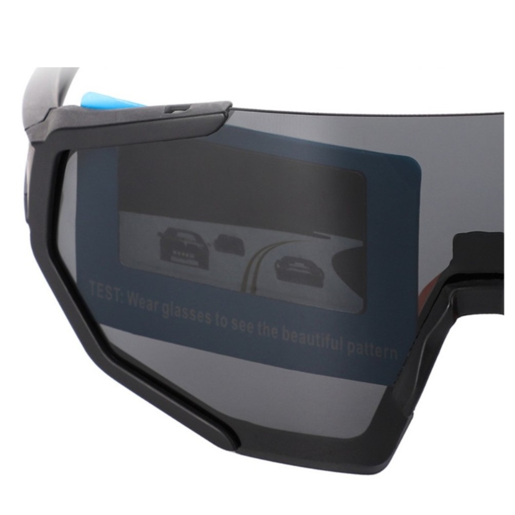 West Biking - Polarisierte UV Sportbrille Fahrrad Sonnenbrille inkl. 2 Wechselgläser   Etui - Schwarz / Rot