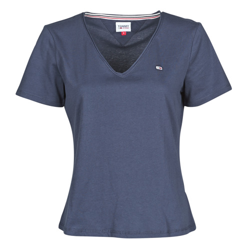 Tommy Jeans - TJW SLIM JERSEY V NECK - Marine