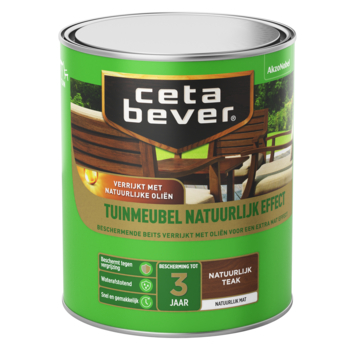 CetaBever tuinmeubelbeits Natuurlijk Effect mat teak 750 ml