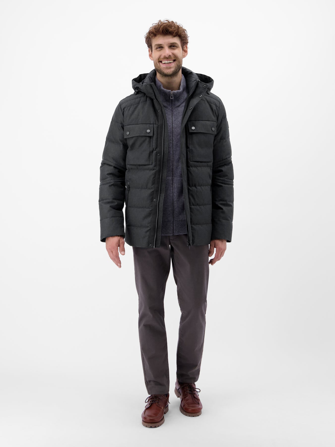 Herren Fieldjacket in Woll-Optik