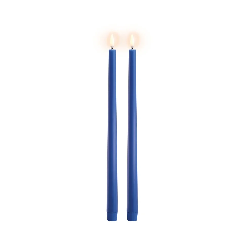 Uyuni - LED slim krone lys 2-pak - Royal blue, Smooth - 2,3x32 cm