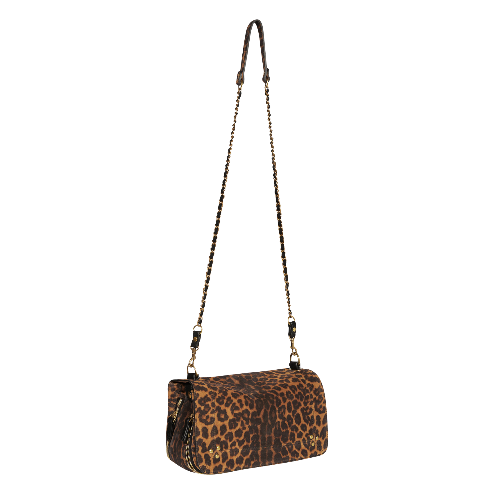 BOBI - Sac bandoulière en cuir velours | Marron