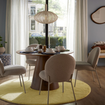 Vloerkleed Soho Goudgeel rond Ø 200 cm
