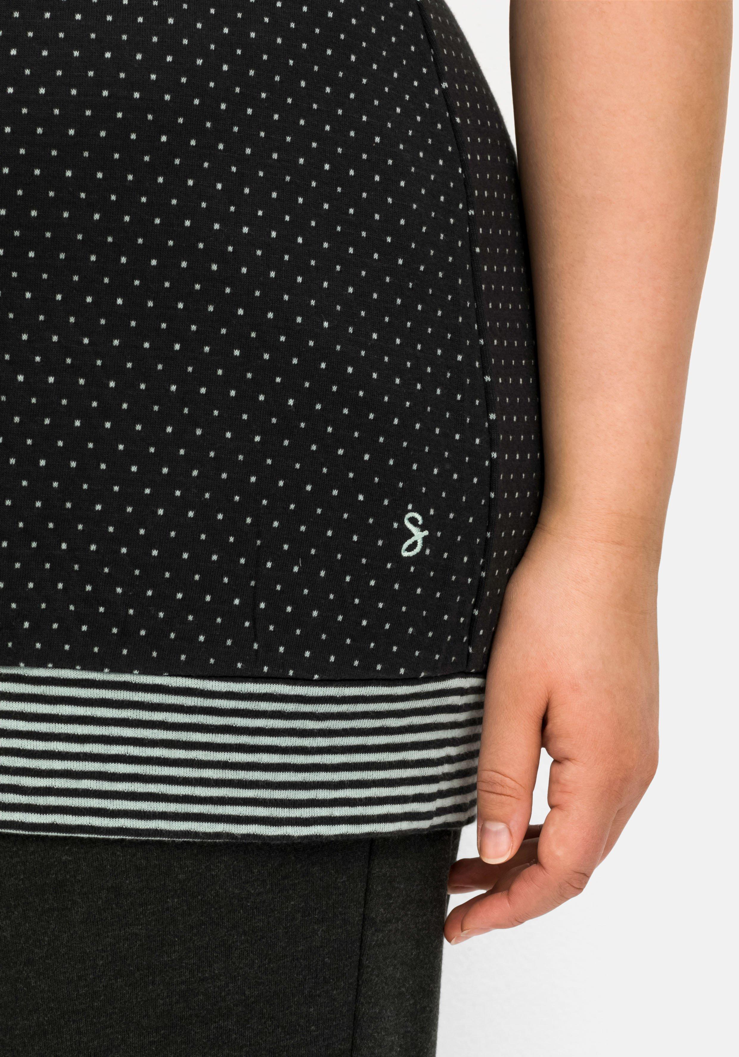 Relax-Shirt im Mustermix, mit Saumbündchen