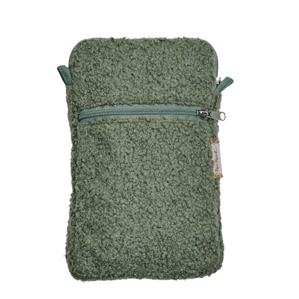 Pochette Téléphone Matelassée Moumoute Kaki