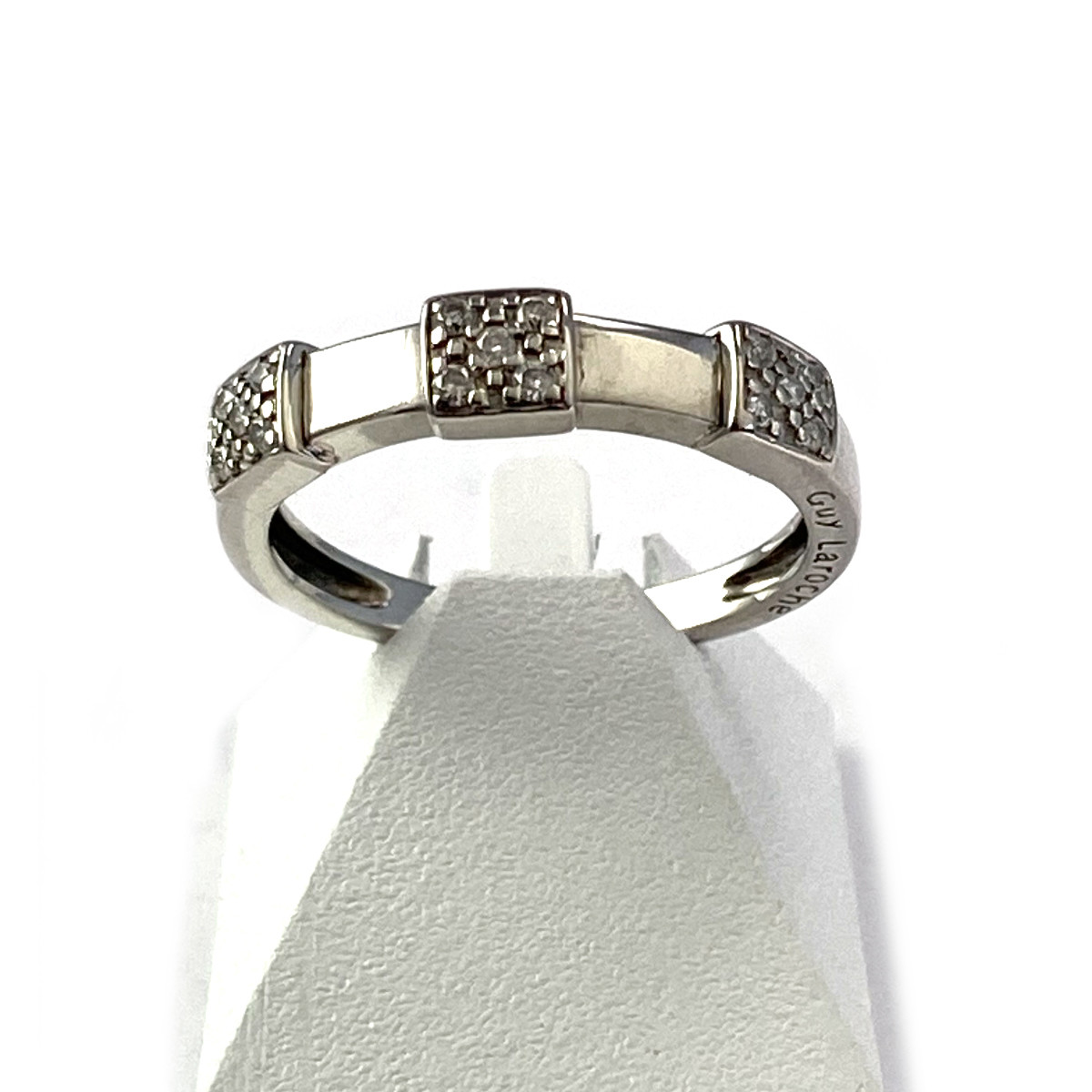 Bague d'occasion or 750 blanc diamants