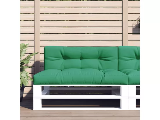Coussin de palette vert 120x40x12 cm tissu