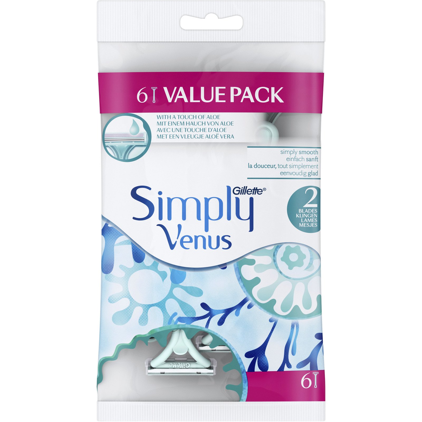 Gillette Einweg Simply Venus Rasierer 4 + 2 Stück