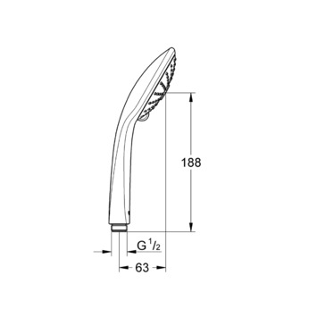 Grohe douchekop Quickfix Vitalio Joy handdouche 3 standen ø 11 cm chroom
