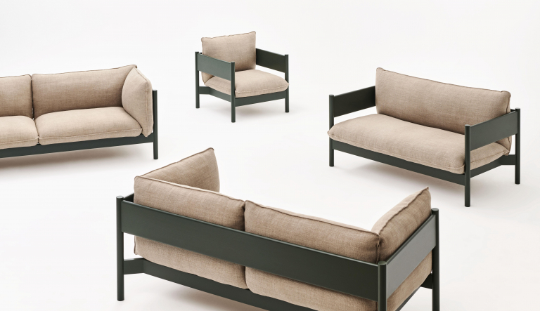 Hay Arbour Club Sofa 2-zits bank groen gelakt beuken Mode 009