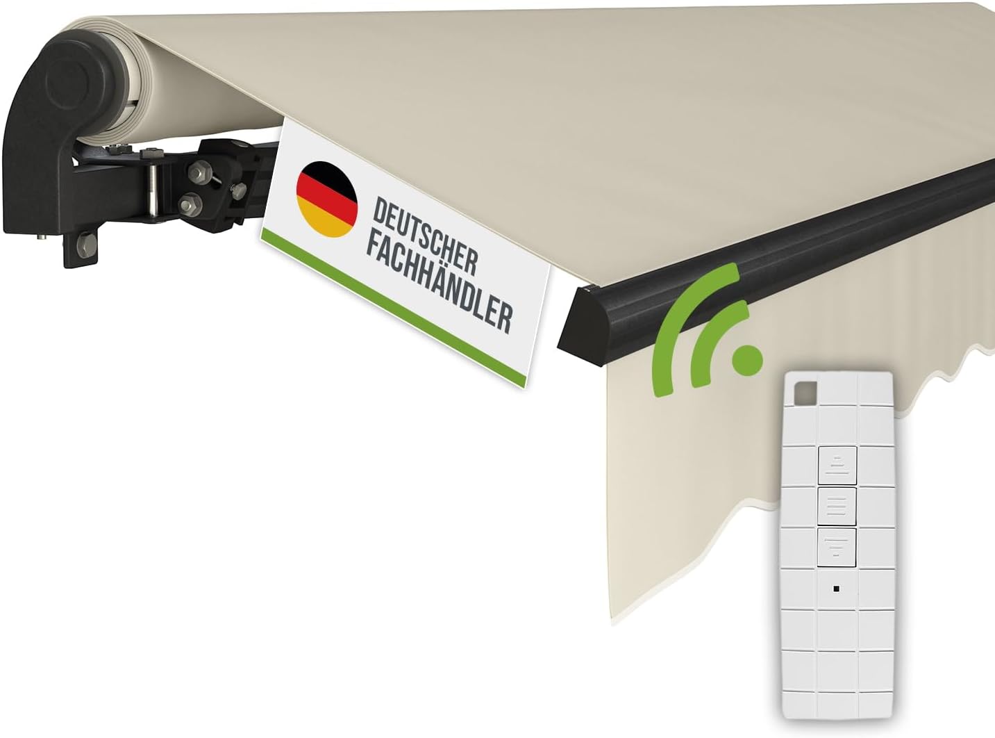 empasa Elektrische Gelenkarmmarkise 'Start Plus' Markise Sonnenmarkise Sonnenschutz, komplett vormontiert, Verschiedene Größen und Farben