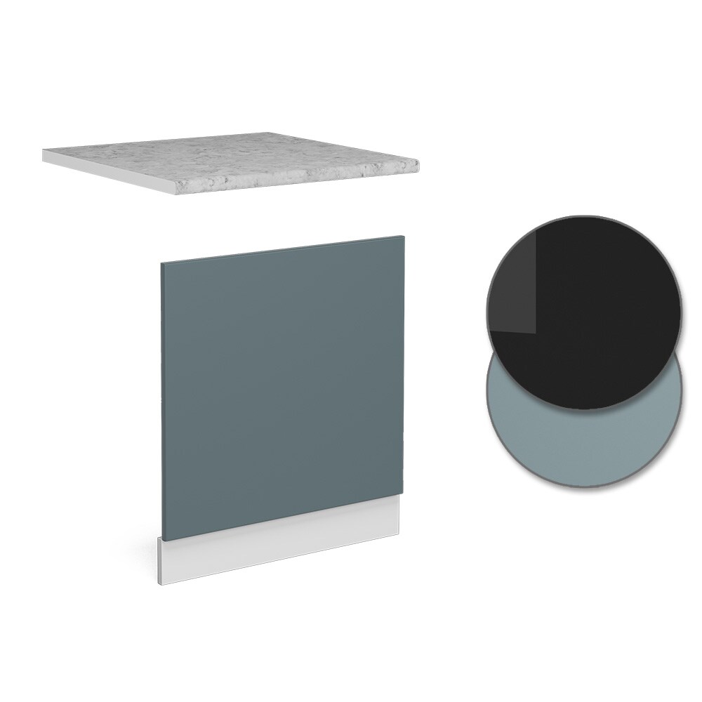 Vicco Geschirrspülerblende Küchenmöbel R-Line Solid Weiß Blau Grau 60 cm modern Arbeitsplatte