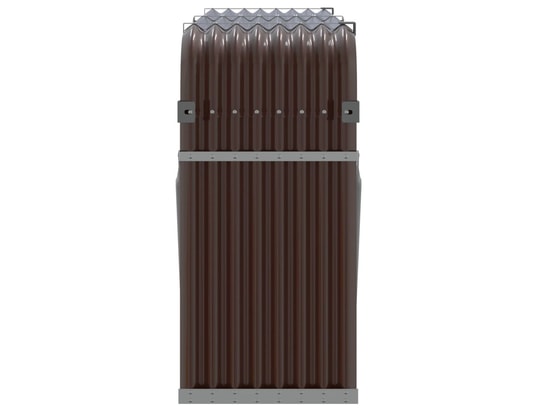 VIDAXL - Sac à outils Porte-bûches marron 180x45x100 cm acier galvanisé