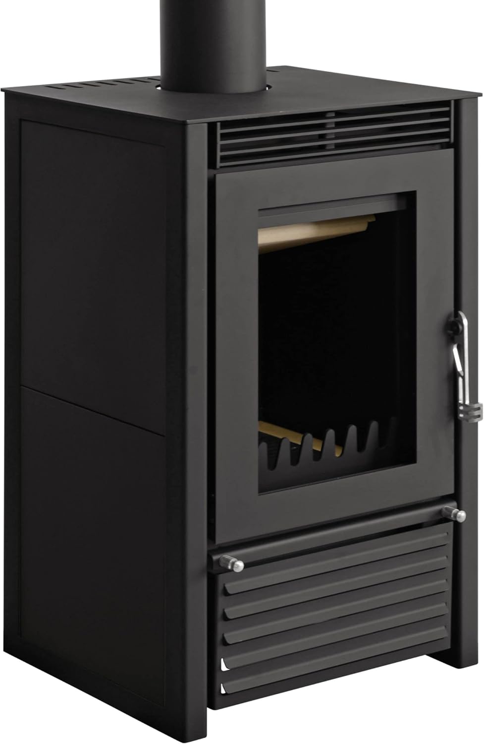 KS3013 Marbella Compact Schwarz Wasserführender Kaminofen - Komplett-Set mit Pufferspeicher TPSM 300L, inkl. Isolierung
