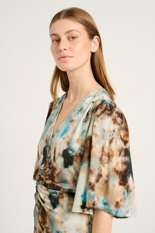 Gestuz ReenaGZ P ss dress Blue brown rust