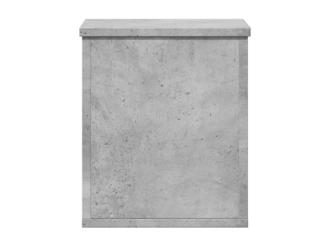 Boîte de rangement gris béton 30x35x35 cm bois d'ingénierie