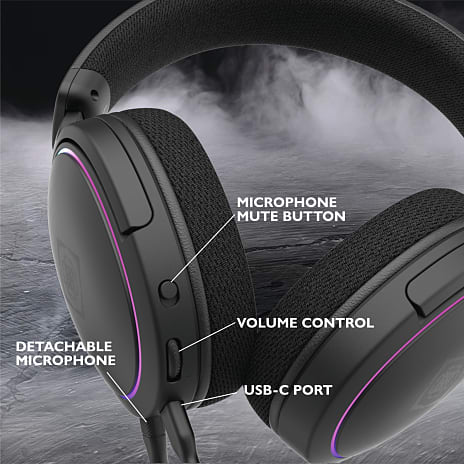 Deltaco Gaming DH430 7.1 gaming headset - sort