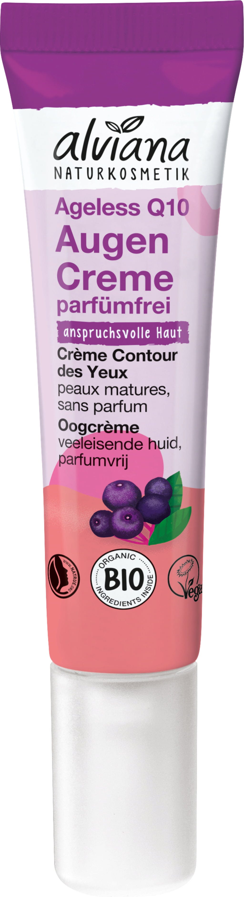 alviana Naturkosmetik  Ageless Q10 Augencreme, 15 ml